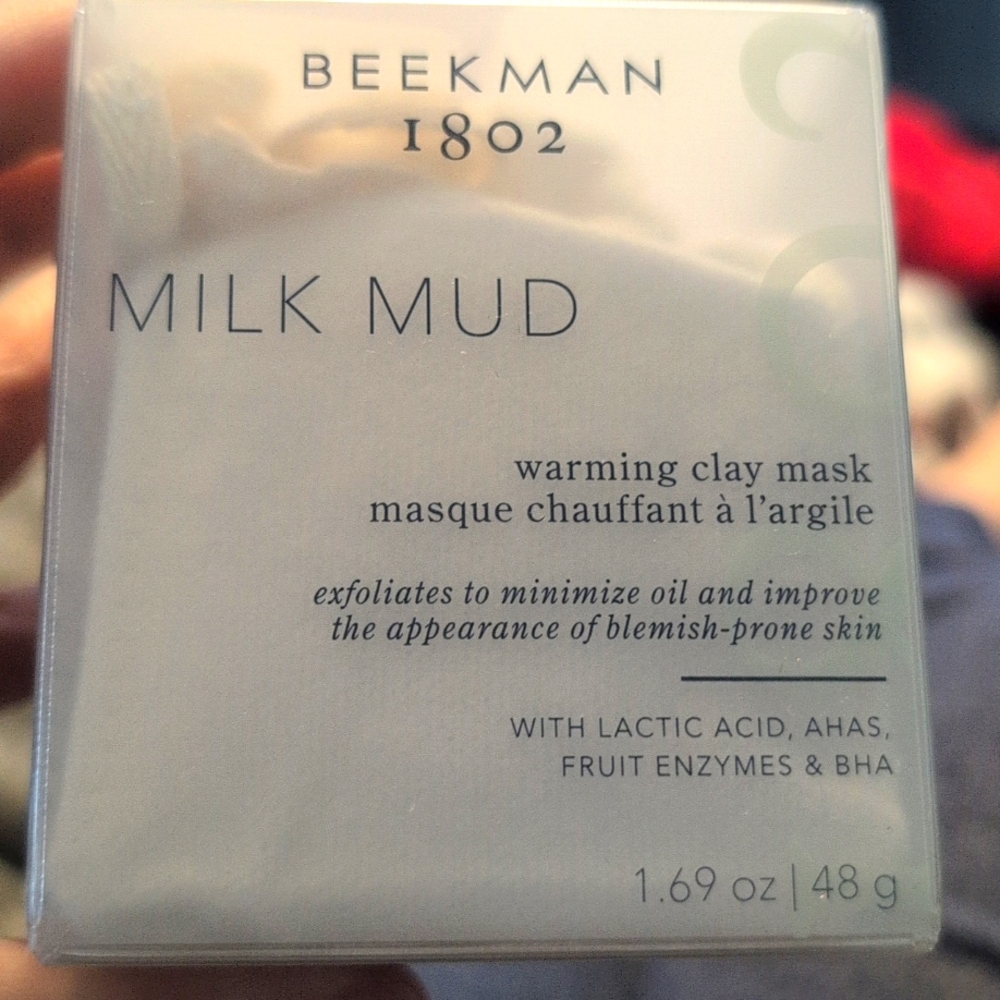 Beekman 1802 Milk Mud Warming Clay Mask w/Lactic Acid, AHAS, Fruit NIB NEW IN BO